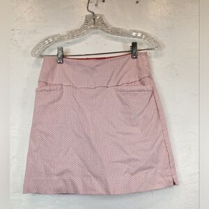 S. C. & Co. Peach White Stretch Golf Tennis Pickleball Skort‎ Pockets Size Small